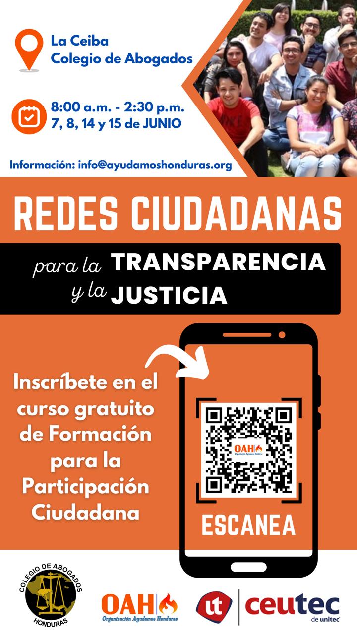 banner publicidad sobre un curso de transparencia